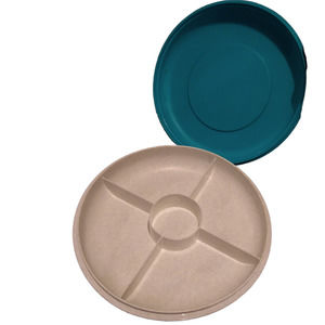 Vintage Tupperware Veggie Tray Container Sections Platter Chip & Dip Tacos